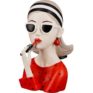 GILDE Dekofigur »Figur Lady mit rotem Lippenstift« bunt Größe