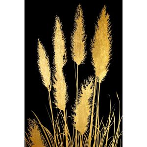 Leonique Acrylglasbild »Pampas Gras - Acrylbilder mit Blattgoldfarben... Goldfarben Größe