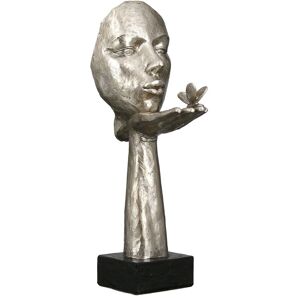 GILDE Dekofigur »Skulptur Desire, antikfinish«, silberfarben, Polyresin silberfarben Größe
