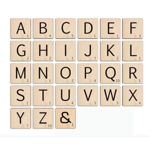 Wall-Art Holzbild »Scrabble Deko Buchstaben 15cm«, I, (1 St., Dekorativer... Vintage Braun Größe