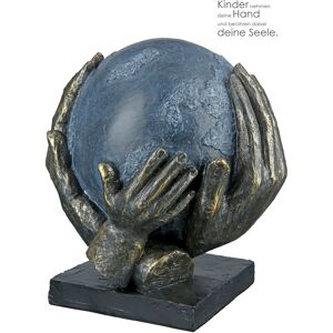 Casablanca by Gilde Dekofigur »Skulptur Save the World« bronzefarben Größe
