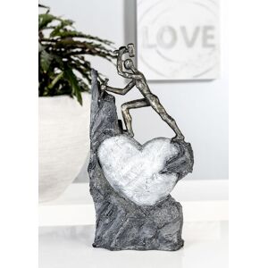 Casablanca by Gilde Dekofigur »Skulptur Heart, bronzefarben/grau« bronzefarben/grau Größe
