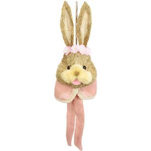 I.GE.A. Dekofigur »Tierfigur Bast-Hasenkopf Hase Osterhasen Deko Ostern... rosa Größe