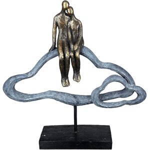 Casablanca by Gilde Dekofigur »Skulptur Lovecloud, bronzefarben/grau« grau Größe