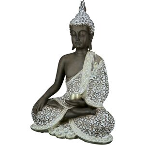 GILDE Buddhafigur »Buddha Mangala braun-weiss« braun Größe