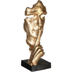 Casablanca by Gilde Dekofigur »Skulptur Silence, gold/schwarz« goldfarben/schwarz Größe