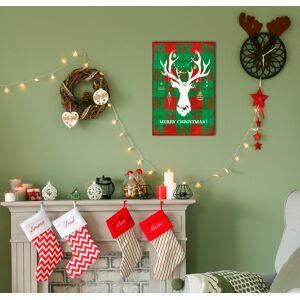 queence Metallbild »Merry Christmas Reindeer«, (1 St.) grün/rot Größe