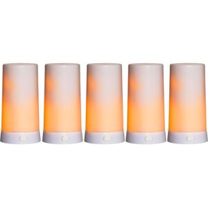 STAR TRADING LED-Kerze »Trading LED-Kerzen Set Candle« weiss Größe Ø/H: 6,8 cm x 13 cm