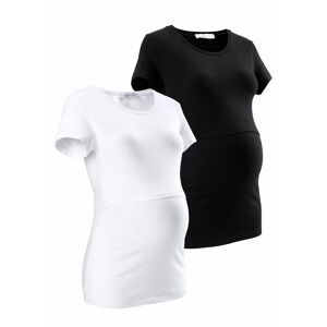 Neun Monate Umstandsshirt », 2er Pack T-Shirts für Schwangerschaft und... schwarz/weiss Größe 36/38