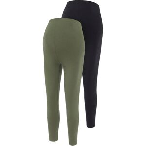 Mamalicious Umstandsleggings »MLLEA«, (2 tlg.), in körpernahem Fit schwarz, khaki Größe XL (42/44)