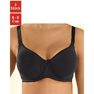 petite fleur Still-BH, (Packung, 2 Stück) schwarz + weiss Größe 95