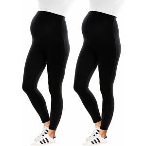 Neun Monate Umstandsleggings », 2er Pack Hose für Schwangerschaft und... schwarz Größe 44/46