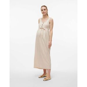 Mamalicious Trägerkleid »MLEVI LIA SL JRS ANKLE DRESS 2F NOOS« French Oak Größe XL (42)