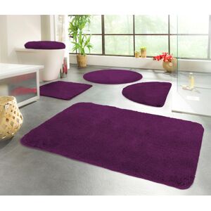 KiNZLER Badematte »Chaozhou«, Höhe 20 mm, rutschhemmend beschichtet,... aubergine Größe 2er-Set 55 x 50 cm / 60 x 100 cm