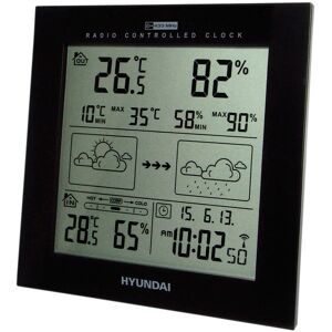 Wetterstation »Hyundai WS2244W«, (mit Aussensensor) schwarz Größe