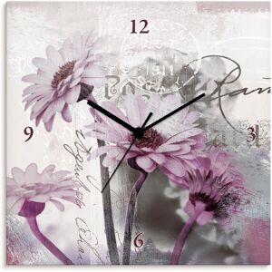 Artland Wanduhr »Fotocollage - Gerberas, lila« lila Größe