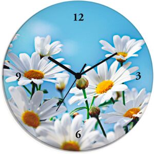 Artland Wanduhr »Blumen - Margeriten« weiss Größe