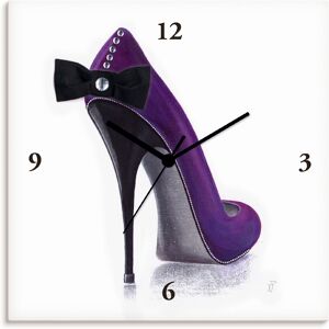 Artland Wanduhr »Damenschuh - Violettes Modell« lila Größe