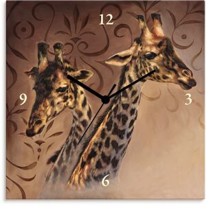 Artland Wanduhr »Giraffen« braun Größe