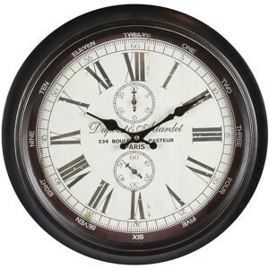 Ambiente Haus Wanduhr »Dupont Wanduhr aus Metall 40cm« schwarz Größe