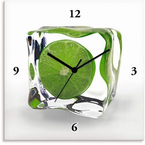 Artland Wanduhr »Limette im Eiswürfel« grün Größe