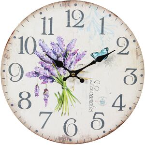 Ambiente Haus Wanduhr »Lavendel Wanduhr 28cm« bunt Größe