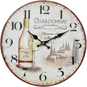 Ambiente Haus Wanduhr »Wanduhr - Wein 28cm« bunt Größe