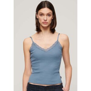 Superdry Tanktop »SU-ESSENTIAL LACE TRIM CAMI« wedgewood bl Größe XL (XXL)