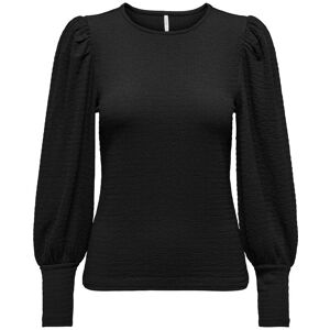 ONLY Langarmshirt »ONLCARLA L/S PUFF SLEEVE TOP JRS« Black Größe M (38)