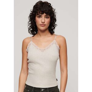 Superdry Tanktop »SU-ESSENTIAL LACE TRIM CAMI« oat cream Größe XS (S)