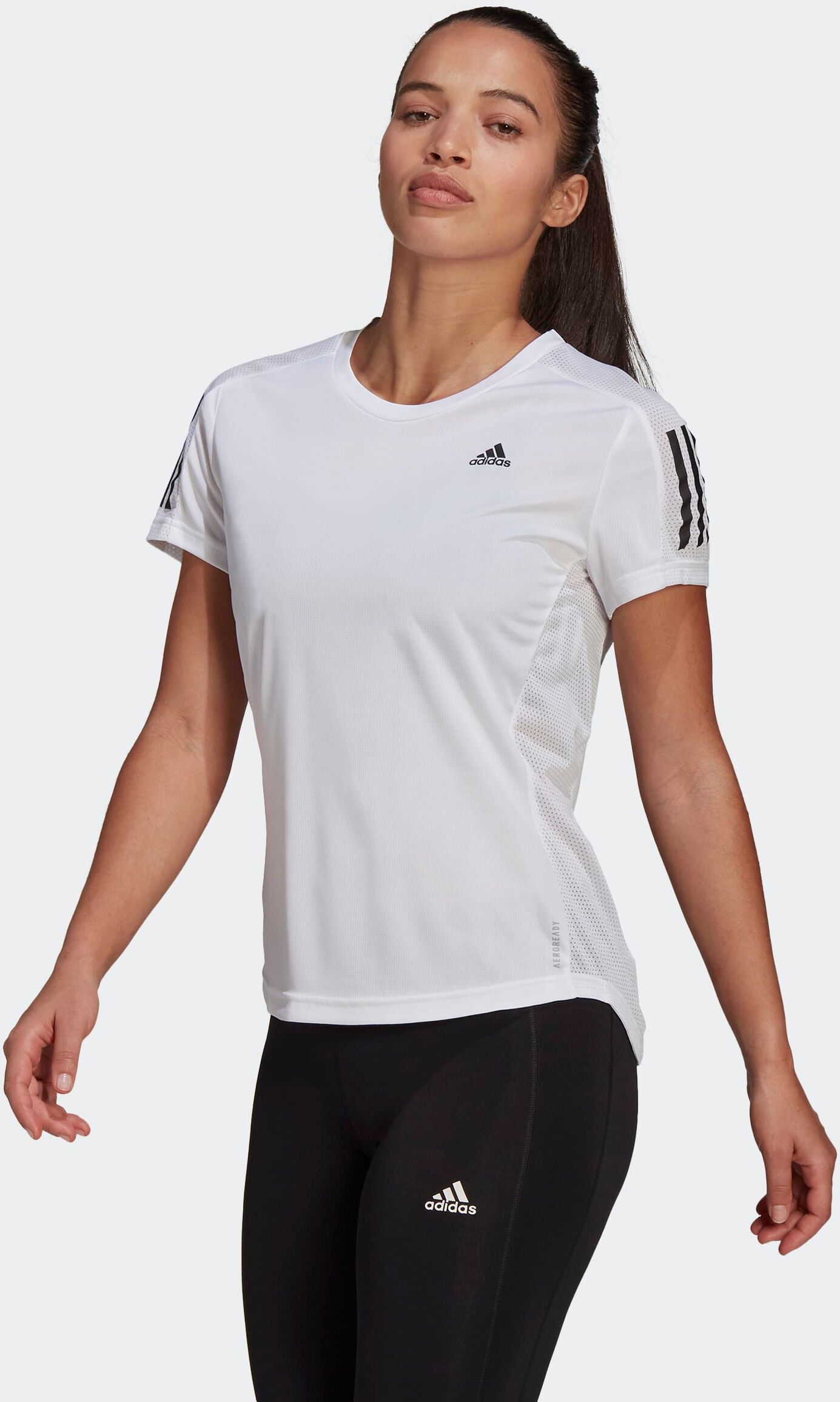 Adidas Performance Laufshirt »OWN THE RUN TEE« weiss Größe L (40/42) M (36/38) S (32/34) XL (44/46) XS (28/30)