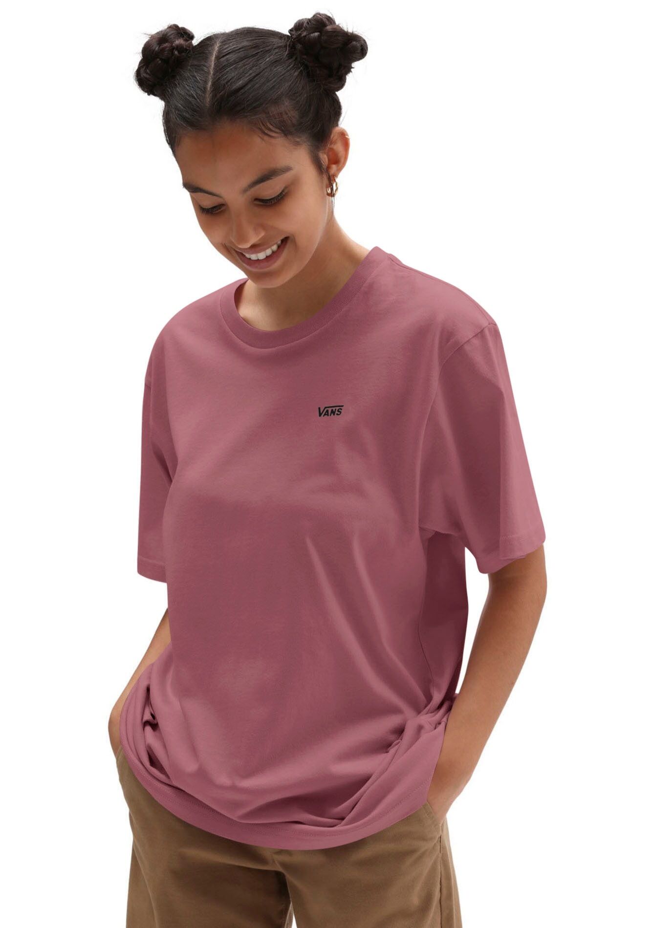 Vans T-Shirt »LEFT CHEST LOGO TEE EM« rosa Größe L (40) M (38) S (36) XL (42) XS (34)