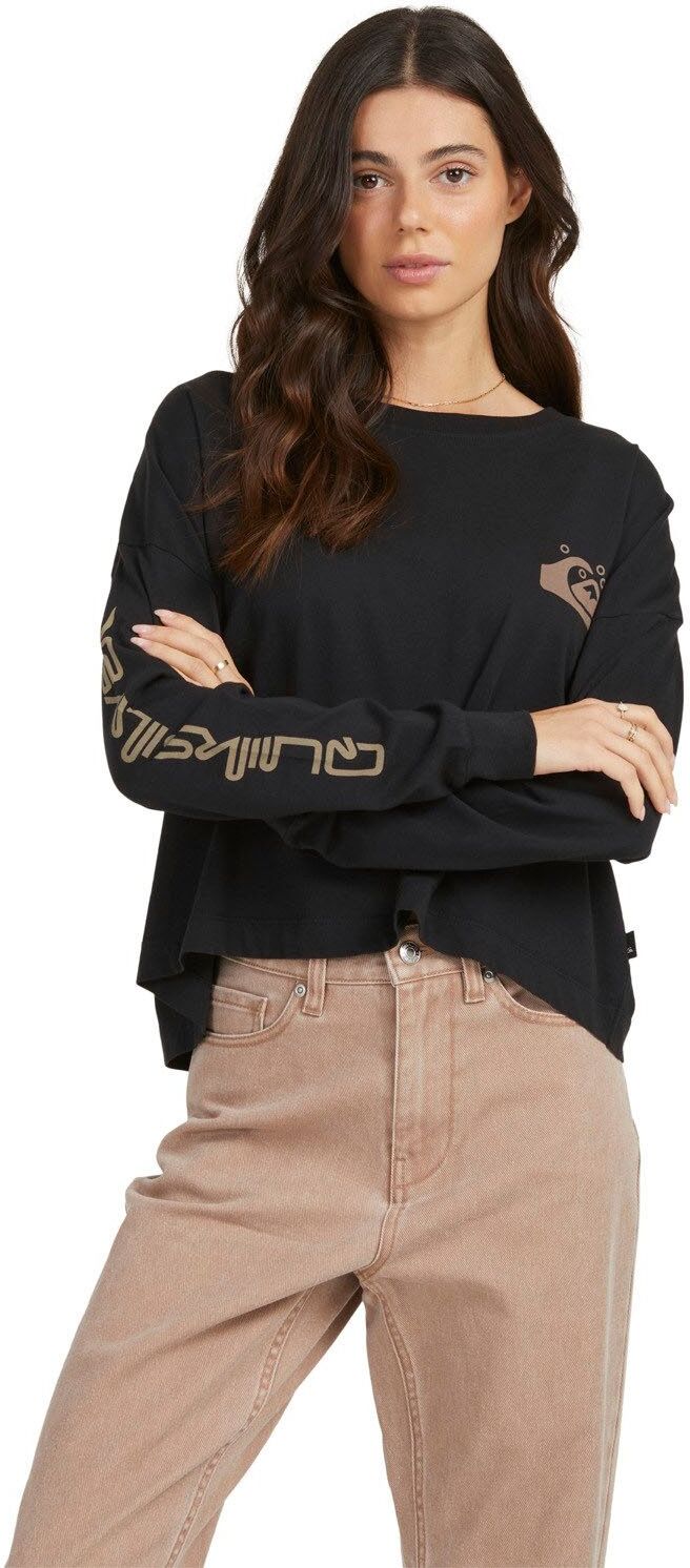 Quiksilver Longsleeve »OVERSIZED CROP LS TEE« schwarz Größe L (42) M (40) S (38) XL (44) XS (36)