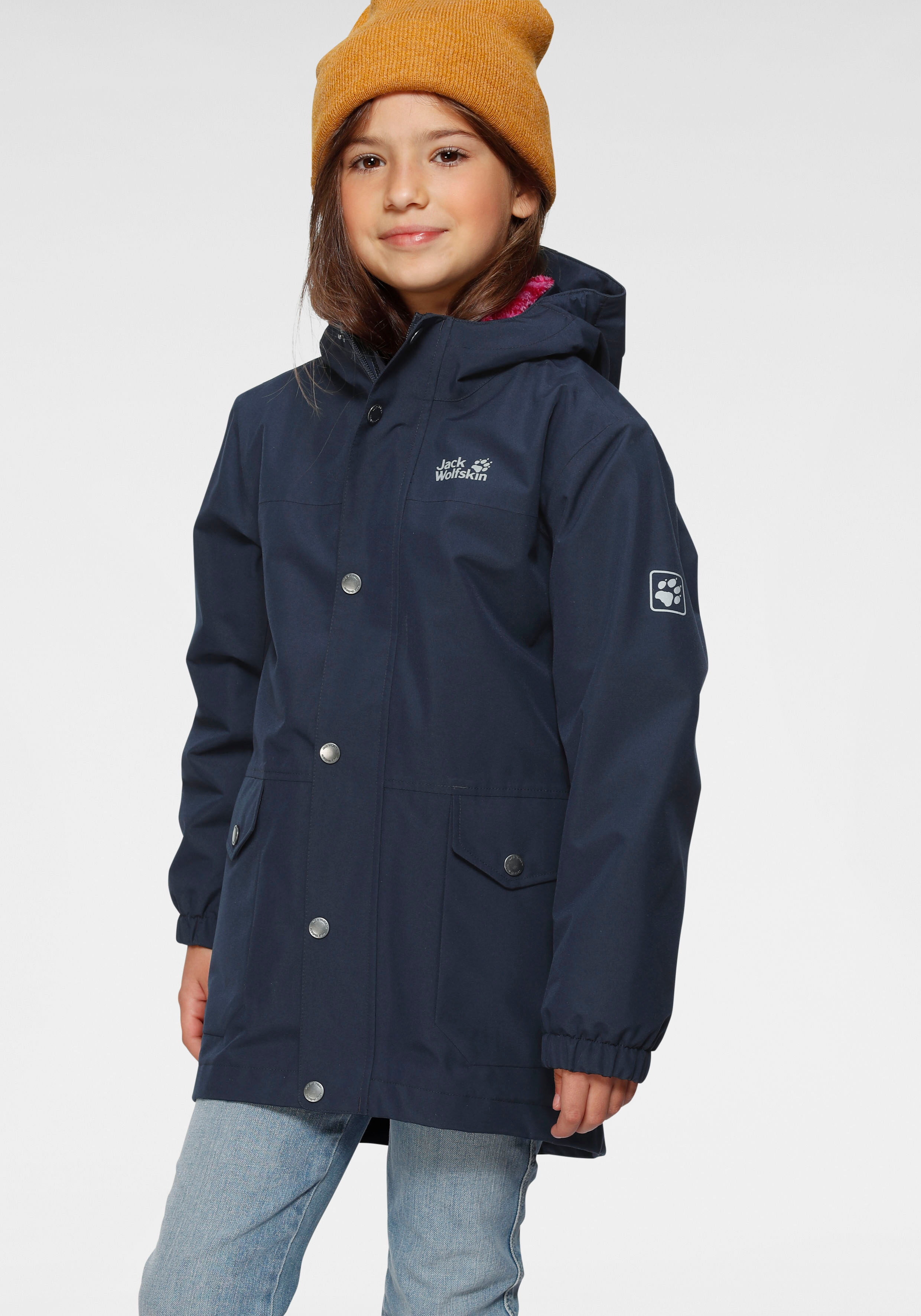 Jack Wolfskin 3-in-1-Funktionsparka »ICY FALLS« blau Größe 104 116 128 140 152 164 176