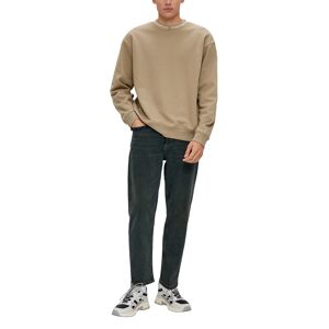 QS Sweatshirt, mit Jacquard-Blende beige Größe XXL