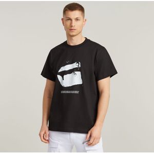 G-Star RAW T-Shirt »Water burger loose r t« dk black Größe XL