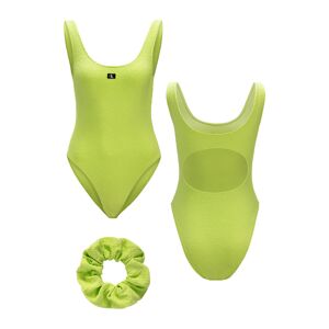 Calvin Klein Swimwear Badeanzug »OPEN BACK ONE PIECE«, (Set, 2 St.,... Sharp Green Größe L (40)