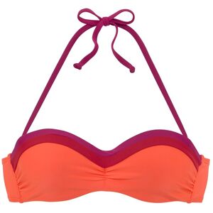 s.Oliver Bügel-Bandeau-Bikini-Top »Yella«, mit kontrastfarbenen Details orange-berry Größe 36