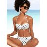 LASCANA Bikini-Hose »Powder«, aus Piqué-Strukturware weiss-schwarz Größe 40