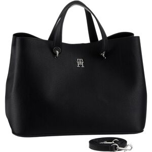 Tommy Hilfiger Henkeltasche »TH EMBLEM SATCHEL« BDS Black Größe B/H/T: 37,5 cm x 27,5 cm x 22 cm