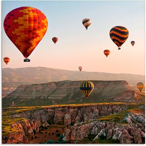 Artland Glasbild »Kappadokien Ballonfahrt«, Ballonfahren, (1 St.) bunt Größe