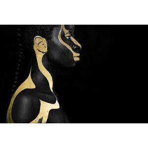 queence Acrylglasbild »Amun-Re«, Frau, (1 St.) schwarz/goldfarben Größe