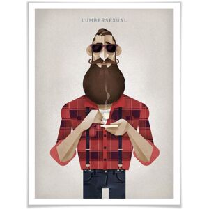 Wall-Art Poster »Lumbersexual«, Schriftzug, (1 St.) bunt Größe