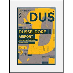 queence Bild »DUS AIRPORT«, Flugzeuge, (1 St.) gelb Größe