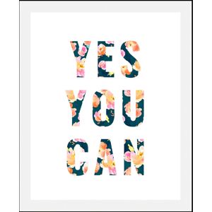 queence Bild »Yes you can«, Schriftzüge, (1 St.) blau Größe