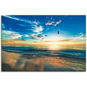Artland Wandbild »Strand Möwen Meer Sonnenuntergang«, Sonnenaufgang &... blau Größe