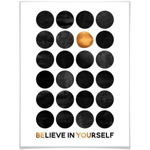 Wall-Art Poster »Affirmationen Believe in Yourself«, Schriftzug, (1 St.) bunt Größe