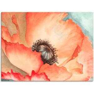 Artland Wandbild »Wasserfarben Mohn II«, Blumen, (1 St.) rot Größe