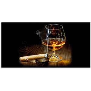 Artland Glasbild »Zigarre und Cognac«, Zigarren, (1 St.) braun Größe
