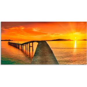 Artland Wandbild »Sonnenaufgang über dem Meer«, Gewässer, (1 St.) orange Größe